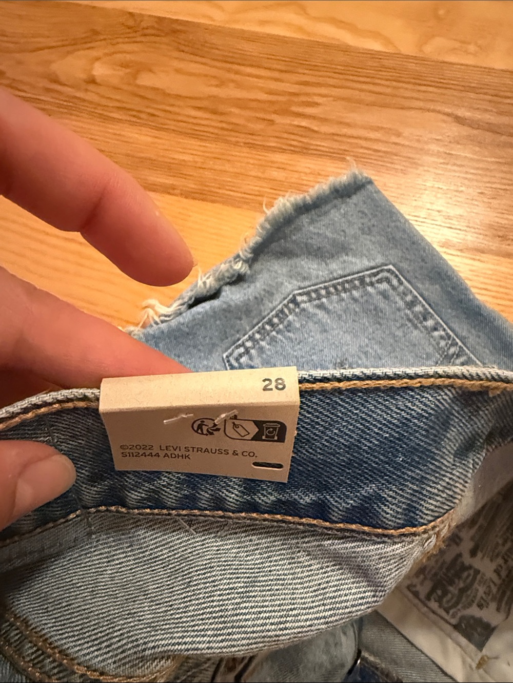 Levi's Light Blue 501 Cutoff Denim Shorts - Picture 4 of 5